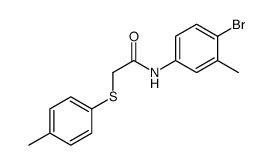 N-(4-bromo-3-methylphenyl)-2-(4-methylphenyl)sulfanylacetamide结构式