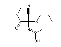 2-acetamido-2-cyano-N,N-dimethyl-2-propylsulfanylacetamide结构式