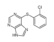 6-(2-chlorophenyl)sulfanyl-7H-purine结构式