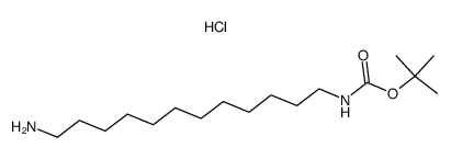 N-1-tert-butoxycarbonyl-1,12-diaminododecane hydrochloride Structure