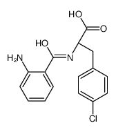 (2S)-2-[(2-aminobenzoyl)amino]-3-(4-chlorophenyl)propanoic acid结构式