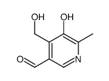 5-hydroxy-4-(hydroxymethyl)-6-methyl-pyridine-3-carbaldehyde结构式
