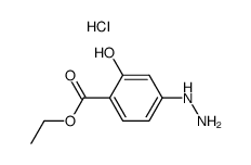 4-hydrazino-2-hydroxy-benzoic acid ethyl ester, hydrochloride结构式