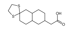 2-spiro[1,3-dithiolane-2,6'-2,3,4,4a,5,7,8,8a-octahydro-1H-naphthalene]-2'-ylacetic acid结构式