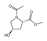 methyl 1-acetyl-trans-4-hydroxy-L-proplinate Structure