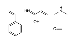 formaldehyde,N-methylmethanamine,prop-2-enamide,styrene Structure