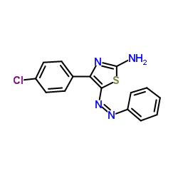 4-(4-Chlorophenyl)-5-[(Z)-phenyldiazenyl]-1,3-thiazol-2-amine结构式