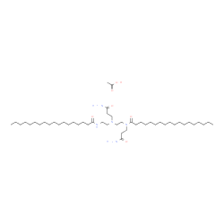 N-(3-amino-3-oxopropyl)-N-[2-[(3-amino-3-oxopropyl)[2-(stearoylamino)ethyl]amino]ethyl]stearamide monoacetate Structure