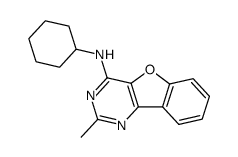 cyclohexyl-(2-methyl-benzo[4,5]furo[3,2-d]pyrimidin-4-yl)-amine Structure