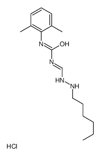 (3E)-1-(2,6-dimethylphenyl)-3-[(2-hexylhydrazinyl)methylidene]urea,hydrochloride Structure