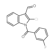 2-chloro-1-(3-fluorobenzoyl)indole-3-carbaldehyde结构式