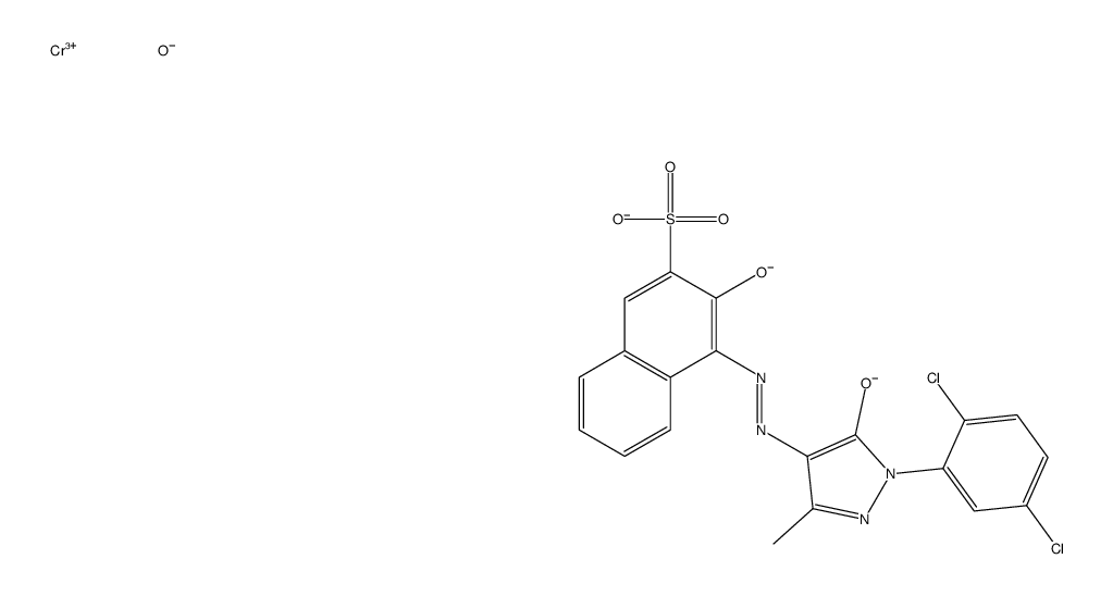 trihydrogen bis[4-[[1-(2,5-dichlorophenyl)-4,5-dihydro-3-methyl-5-oxo-1H-pyrazol-4-yl]azo]-3-hydroxynaphthalene-1-sulphonato(3-)]chromate(3-) picture