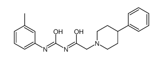 1-Piperidineacetamide, N-(((3-methylphenyl)amino)carbonyl)-4-phenyl-结构式