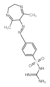 2-[4-[(5,7-dimethyl-3,6-dihydro-2H-1,4-diazepin-6-yl)diazenyl]phenyl]sulfonylguanidine Structure