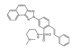 N-[3-(Dimethylamino)propyl]-5-(2H-naphtho[1,2-d]triazol-2-yl)-2-(2-phenylethenyl)benzenesulfonamide结构式