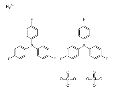 mercury(2+),tris(4-fluorophenyl)phosphane,diperchlorate结构式