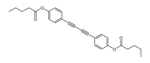 [4-[4-(4-pentanoyloxyphenyl)buta-1,3-diynyl]phenyl] pentanoate Structure