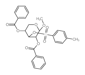 [5-benzoyloxy-2-methoxy-4-(4-methylphenyl)sulfonyloxy-oxan-3-yl] benzoate Structure