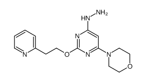 1-(6-Morpholino-2-(2-(Pyridin-2-Yl)Ethoxy)Pyrimidin-4-Yl)Hydrazine结构式