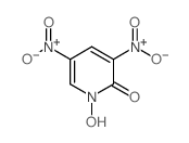 1-hydroxy-3,5-dinitro-pyridin-2-one结构式