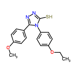 4-(4-ETHOXYPHENYL)-5-(4-METHOXYPHENYL)-4H-1,2,4-TRIAZOLE-3-THIOL结构式