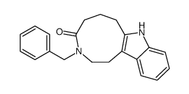 3-benzyl-1,2,5,6,7,8-hexahydroazonino[5,4-b]indol-4-one结构式