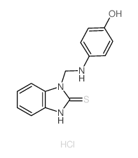 1-[[(4-hydroxyphenyl)amino]methyl]-3H-benzoimidazole-2-thione结构式