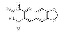 4,6-Dihydroxy-5-piperonylidene-2(5H)-pyrimidinethione Structure