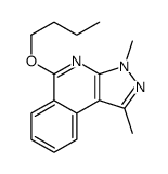 5-butoxy-1,3-dimethylpyrazolo[3,4-c]isoquinoline结构式