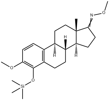 3-Methoxy-4-[(trimethylsilyl)oxy]estra-1,3,5(10)-trien-17-one O-methyl oxime结构式
