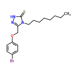 5-(4-Bromo-phenoxymethyl)-4-octyl-4H-[1,2,4]triazole-3-thiol Structure