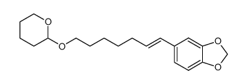7-(3',4'-methylenedioxyphenyl)-1-(tetrahydropyranyloxy)-6(E)-heptene Structure