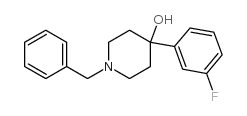 1-苄基-4-(3-氟苯基)哌啶-4-醇结构式