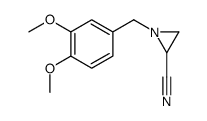 1-[(3,4-dimethoxyphenyl)methyl]aziridine-2-carbonitrile Structure