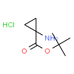 Cyclopropanecarboxylic acid, 1-amino-, 1,1-dimethylethyl ester, hydrochloride structure