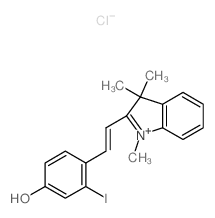 3H-Indolium,2-[2-(4-hydroxy-2-iodophenyl)ethenyl]-1,3,3-trimethyl-,chloride (1:1) Structure
