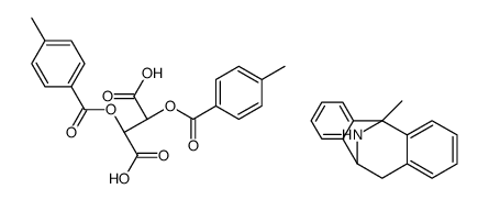 (+)-(10,11-dihydro-5-methyl-5H-dibenzo[a,d]cyclohepten-5,10-diyl)ammonium hydrogen [S-(R*,R*)]-2,3-bis(p-toluoyloxy)succinate结构式