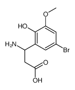 3-氨基-3-(5-溴-3-甲氧基-2-羟基苯基)-丙酸结构式