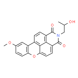 2-(2-hydroxypropyl)-9-methoxy-1H-xantheno[2,1,9-def]isoquinoline-1,3(2H)-dione structure