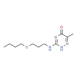 3-[(3-butoxypropyl)amino]-6-methyl-1,2,4-triazin-5(4H)-one结构式