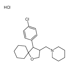 1-[[4-(4-chlorophenyl)-1-oxaspiro[4.5]decan-3-yl]methyl]piperidine,hydrochloride结构式