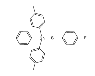 (4-Me-C6H4)3Sn(SC6H4-4-F) Structure