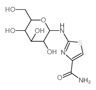2-[[3,4,5-trihydroxy-6-(hydroxymethyl)oxan-2-yl]amino]-1,3-thiazole-4-carboxamide结构式