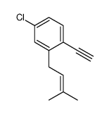 4-chloro-1-ethynyl-2-(3-methylbut-2-enyl)benzene结构式