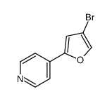4-(4-bromofuran-2-yl)pyridine Structure