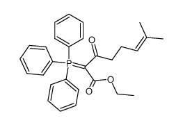 ethyl 7-methyl-3-oxo-2-(triphenyl-l5-phosphanylidene)oct-6-enoate结构式