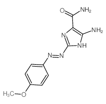 1H-Imidazole-4-carboxamide,5-amino-2-[2-(4-methoxyphenyl)diazenyl]- structure