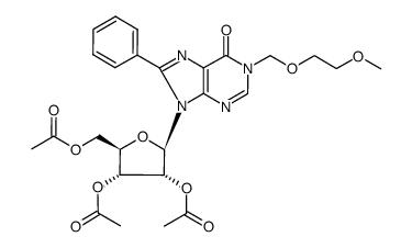 2',3',5'-tri-O-acetyl-1-[(2-methoxyethoxy)methyl]-8-phenylinosine Structure