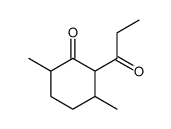 3,6-dimethyl-2-propanoylcyclohexan-1-one结构式