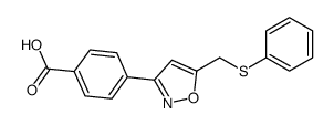 4-[5-(phenylsulfanylmethyl)-1,2-oxazol-3-yl]benzoic acid Structure